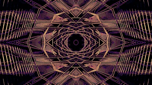 Neon Tunnel Purple Gold Screensaver 4k UHD 60fps VJ Loop screensaver pc