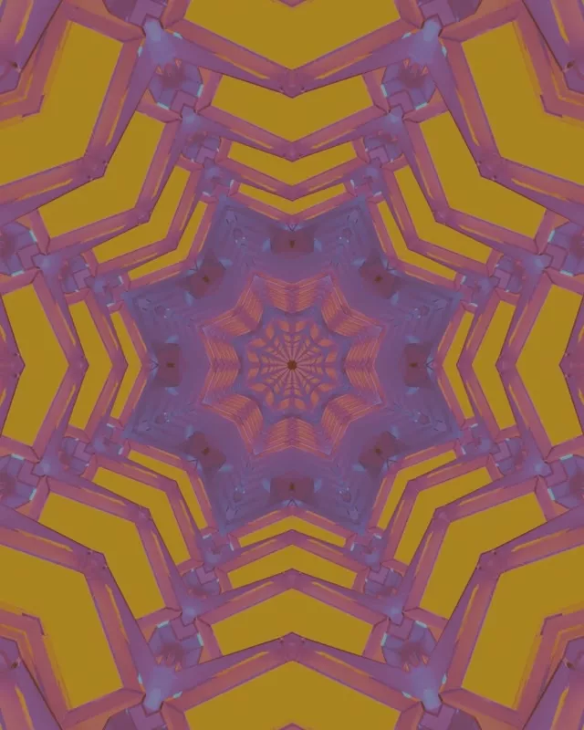 מנהרת נאון סגול זהב כוכב שומר מסך 4:5 Instagram 60fps VJ Loop