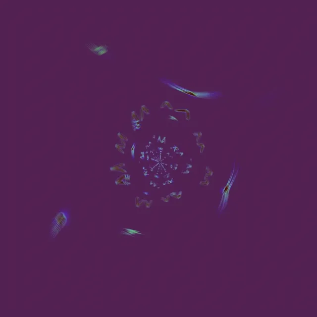 Túnel de Neón Púrpura Estrela Calidoscopio Vj Loop 1:1 Cadrado 60fps Protector de Pantalla