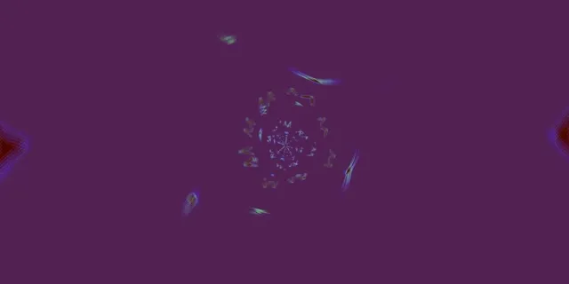 Neon Tunel Kaleidoskop Burst VJ Loop 2:1 Univisium 60fps Screensaver