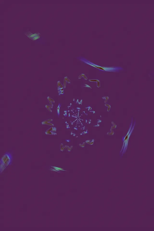 Tuneli ya Neon Urujuani Zigzag Kaleidoscope 2:3 Photo Portrait 60fps Screensaver Vj Loop