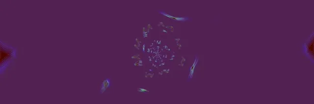 Neon Tunnel Kaleidoskop Eksplosion VJ Loop 3:1 Triple Wide 60fps Pauseskærm