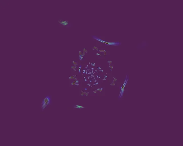 Neon Tunel Kalejdoskop Wybuch VJ Loop 5:4 Industrial 60fps Wygaszacz