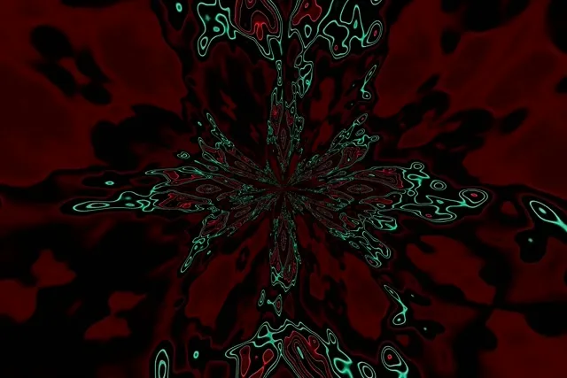 Neoninis Tunelis Fraktalinis Sprogimas VJ Loop 3:2 Surface 60fps Ekrano užsklanda