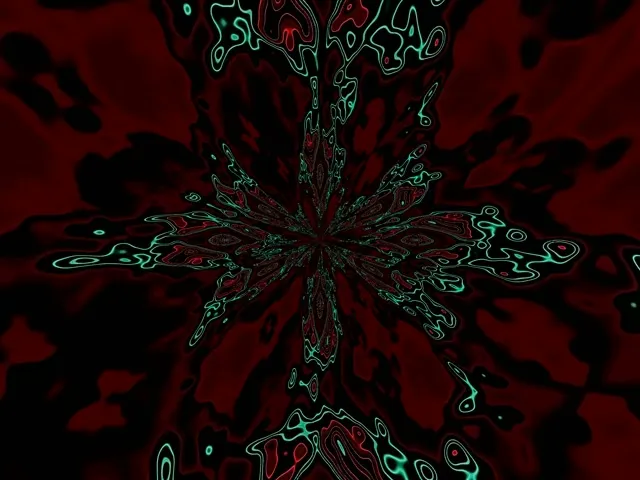 Neon Tunnel Fraktal Blüte 4:3 Classic 60fps Bildschirmschoner VJ Loop