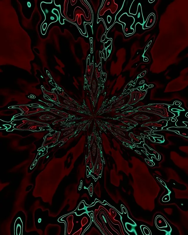 Neon Tunel Fraktalni Cvet 60fps VJ Loop 4:5 Instagram Screensaver