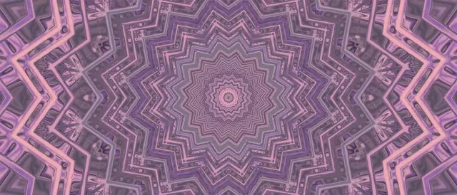 Neon Tunnel Purple Kaleidoscope Star Vj Loop 21:9 Ultrawide 60fps Screensaver