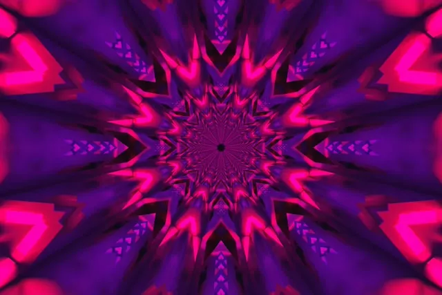 Неонова Тунель Фрактальний Калейдоскоп Спалах VJ Loop 3:2 Surface 60fps Заставка