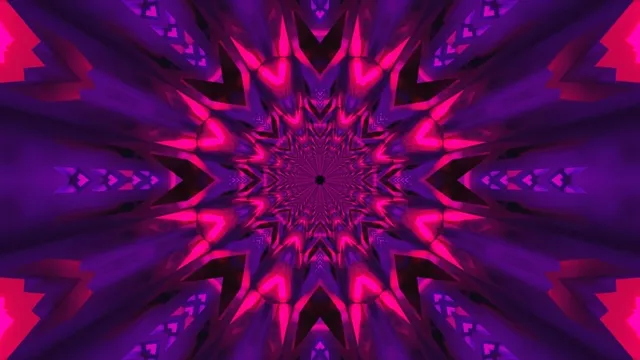 Neon Tunnel Purple Pink Kaleidoscope Screensaver 4K UHD 60fps VJ Loop