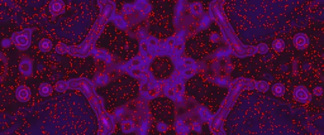 تونل نئون فرکتال کالیدوسکوپ بنفش قرمز VJ Loop 2.39:1 سینما اسکوپ 60fps محافظ صفحه