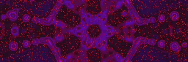 Neon Tunnel Lila Rot Fraktal Netz 3:1 Triple Wide 60fps Screensaver Vj Loop