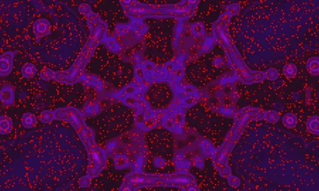 نفق نيون بنفسجي أحمر فراكتال كتلة VJ Loop 60fps 5:3 عريض شاشة توقف