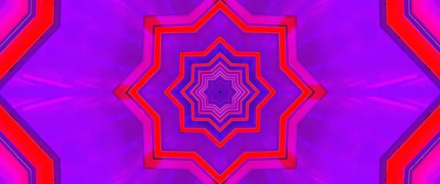 Neon Predor Vijolič Rdeč Zvezda Vrtinec Ohranjevalnik Zaslona 2.39:1 Cinemascope 60fps VJ Loop