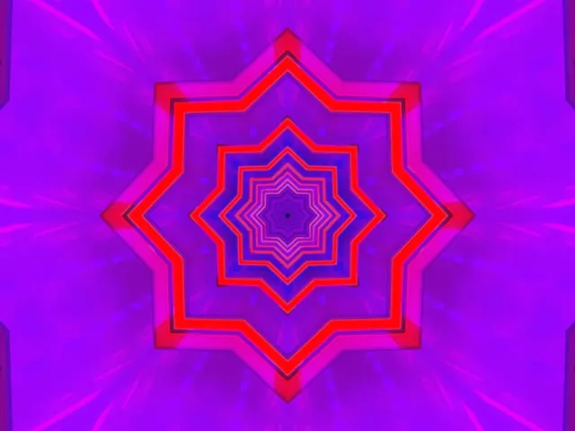 Túnel Neon Vórtice Estrela 4:3 Clásico 60fps Protector de Pantalla VJ Loop