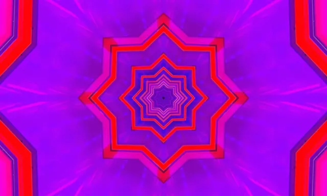 Неоновий Тунель Зірка Вихор 5:3 Широкий 60fps Заставка VJ Loop