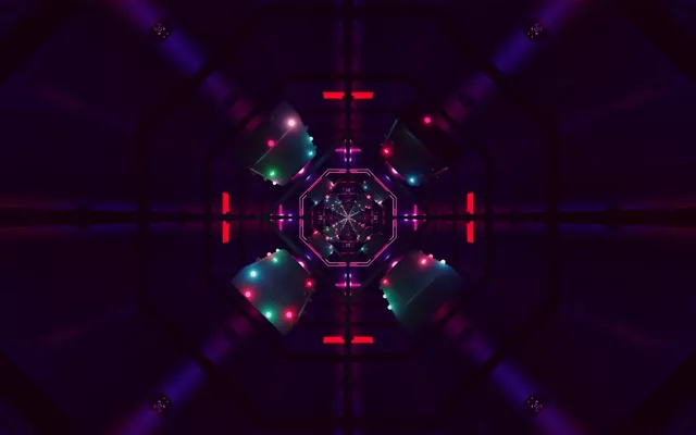 Túnel Neón Púrpura Salvapantallas 60fps 16:10 MacBook VJ Loop