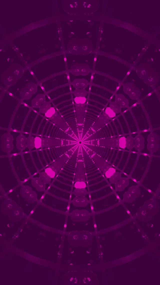 Neon Tunnel Purple Spider Web Vortex Vj Loop 9:16 Reels 60fps Screensaver