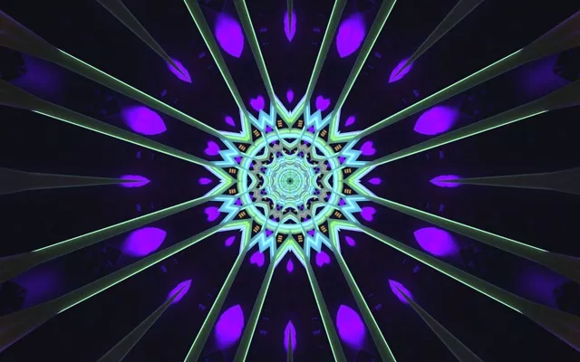 Túnel de Neón Estrela Morada Protector de Pantalla 60fps 16:10 MacBook VJ Loop