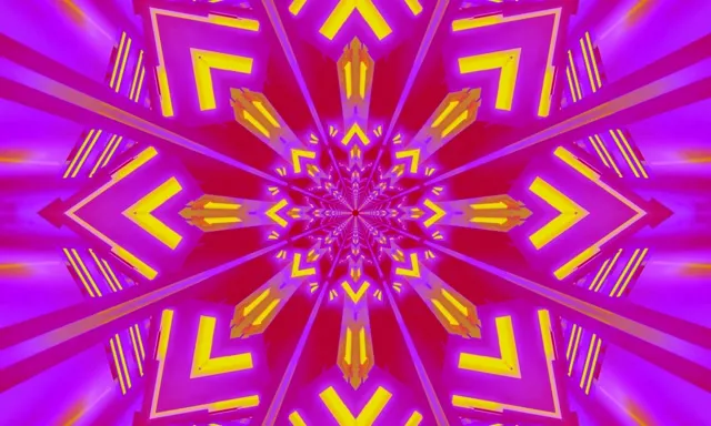 Neonowy Tunel Kalejdoskop Wybuch Gwiazdy 5:3 Wide 60fps Wygaszacz Ekranu Vj Loop