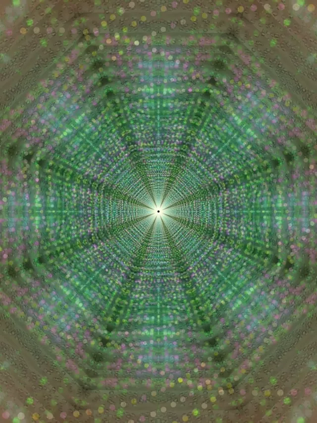 Neonski tunel radialni mrežo vortex 3:4 iPad portret 60fps VJLoops zaslonski varčevalnik