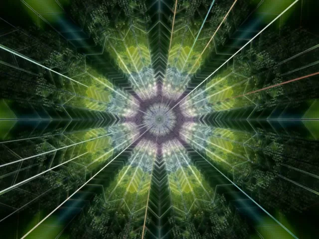Neon Tunnel Radiant Kaleidoscope Burst VJ Loop 4:3 Classic 60fps Screensaver