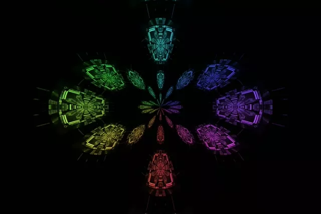 Tunel Neon Cruce Curcubeu VjLoops 3:2 Surface 60fps Screensaver