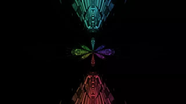 네온 터널 무지개 4K UHD 60fps 화면보호기 VJLoops