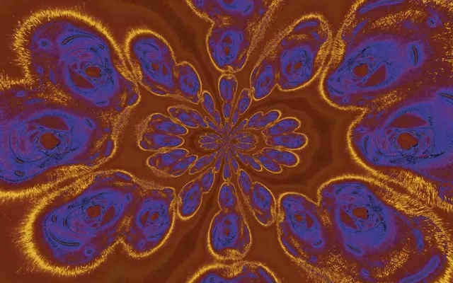 تونل نئونی فراکتال کالیدوسکوپ Burst VJ Loop 16:10 MacBook 60fps Screensaver