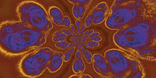 Neon Tunnel Kaleidoskop Blomster Eksplosjon 2:1 Univisium 60fps Skjermsparer Vj Loop