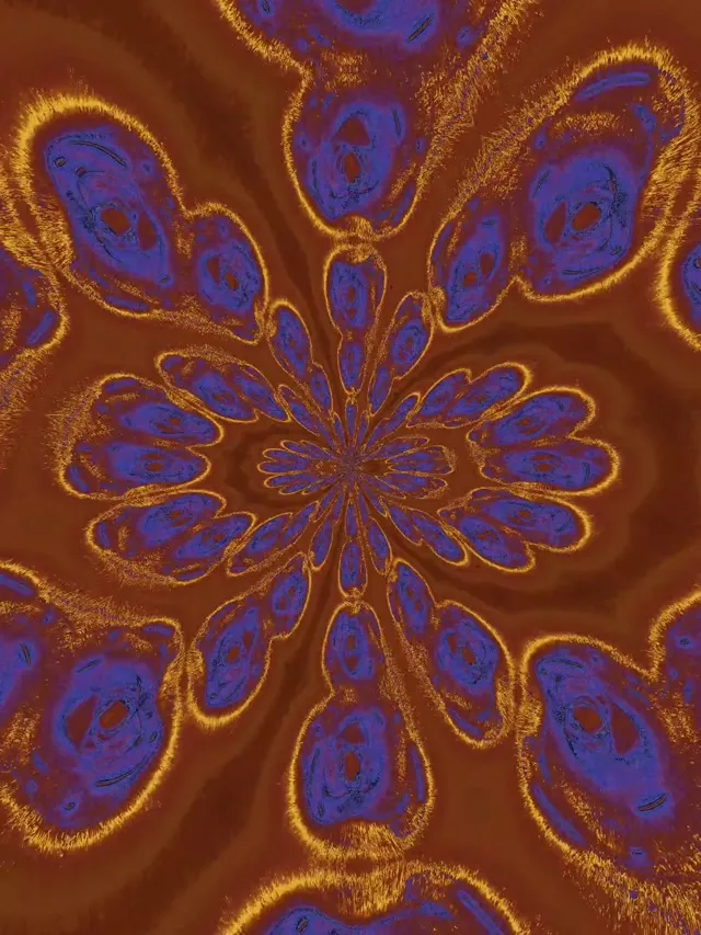 Neon Tunnel Floral Kaleidoscope VJ Loop 3:4 iPad Portrait 60fps Screensaver