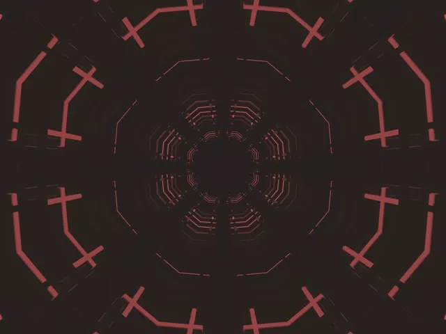 Neonski Predor Rdeči Križ Kaleidoskop VJLoops 4:3 Klasičen 60fps Ohranjevalnik Zaslona