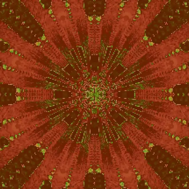 Neon Tunel Červený Fraktální Kaleidoskop Výbuch VJLoops 1:1 Square 60fps Spořič obrazovky