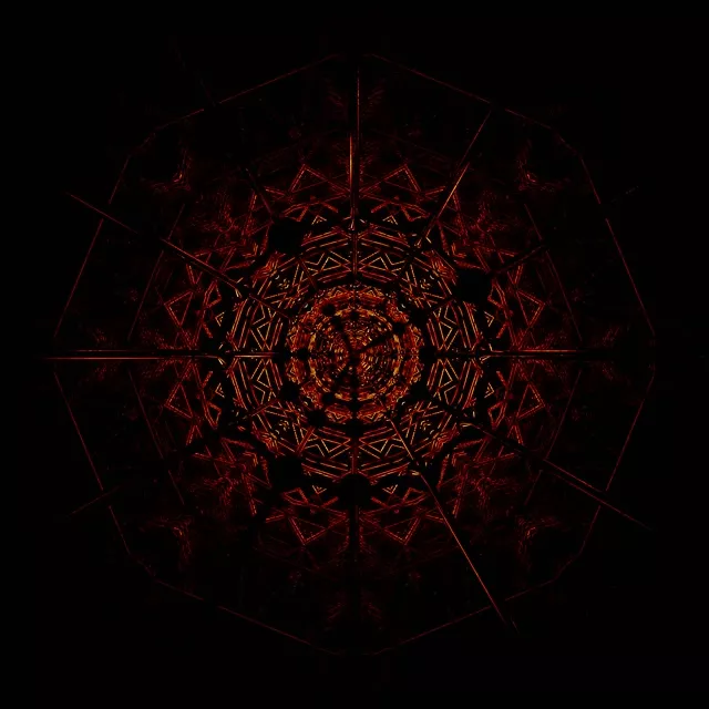 Neon Tunnel Red Fractal Mandala Vortex | Vj Loop | 1:1 square | 60fps | screensaver