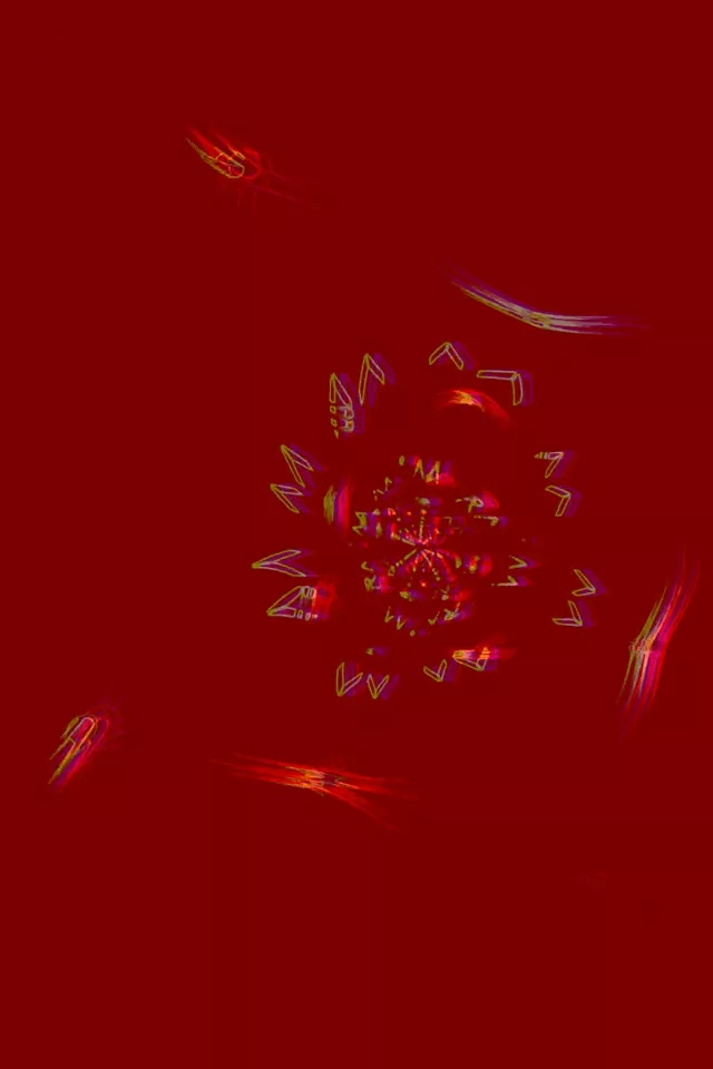 Neon Tunnel Fractal Kaleidoscope Burst VJ Loop 2:3 Photo Portrait 60fps Screensaver