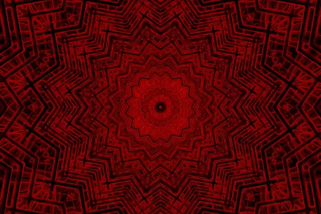 Tunel Neon Yll Fraktal i Kuq VJLoops 3:2 Surface 60fps Ekrankursyes