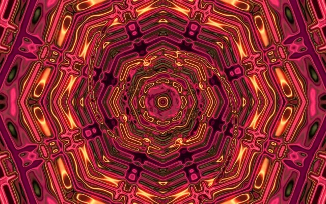 Neon Tunnel Fractal Octagon Loop | VJ Loop | 16:10 MacBook 60fps Screensaver