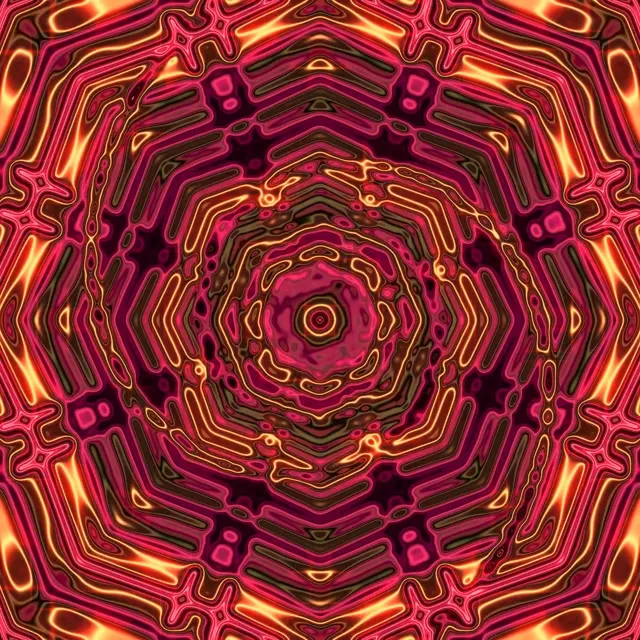 Neon Tunnel Mandala Vortex VJ Loop 1:1 Square 60fps Screensaver
