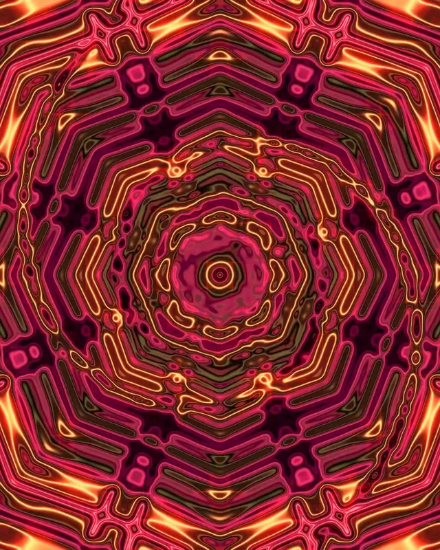 อุโมงค์ Neon Fractal Mandala VJ Loop 4:5 Instagram 60fps ตัวรักษาหน้าจอ
