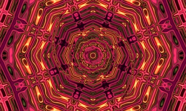 Neon Tunnel Ottekant Hvirvel 5:3 Bred 60fps Pauseskærm VJ Loop