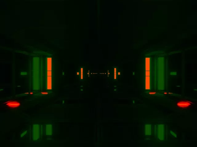 Neona Tunelis Sarkans Zaļš 60fps 4:3 Klasisks Ekrānsaudzētājs VJLoops