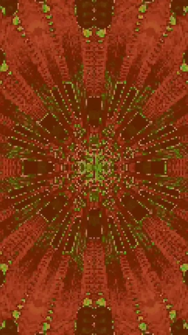 Tunel Neon Roșu Verde Fractal Caleidoscop Explozie 9:16 Reels 60fps Screensaver VJLoops