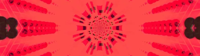 Neon Tunnel Red Kaleidoscope Burst VJ Loop 32:9 Super Ultrawide 60fps Screensaver