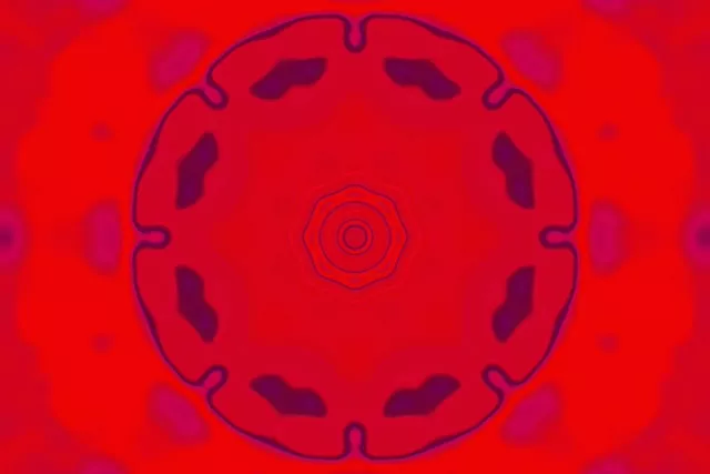 Neon Tunnel Red Mandala Bloom Vj Loop 3:2 Surface 60fps Screensaver