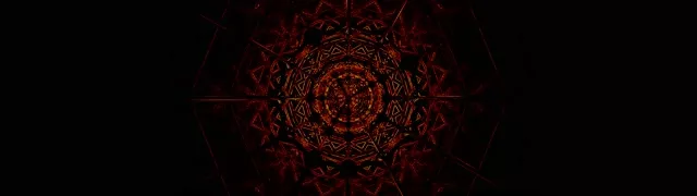 Neon Tunnel Red Mandala Fractal 32:9 Ultrawide 60fps Screensaver Vj Loop
