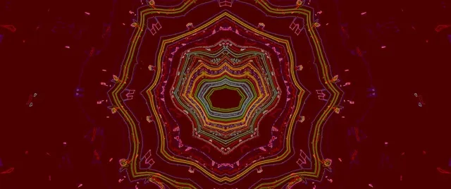 네온 터널 만화경 육각형 VJ Loop 2.39:1 시네마스코프 60fps 화면보호기