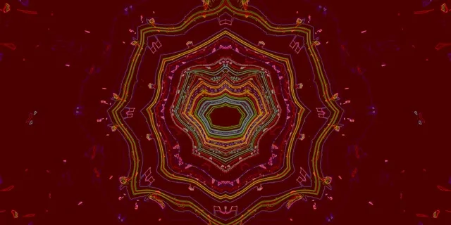 Neon Tunnel Kaleidoscope Mandala VJ Loop 2:1 Univisium 60fps Προφύλαξη Οθόνης