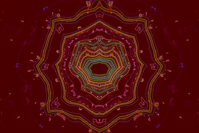 Неоновый Туннель Калейдоскоп Звезда Вихрь VJ Loop 3:2 Surface 60fps Заставка