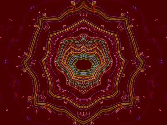 Neon Tünel Mandala Girdap 4:3 Klasik 60fps Ekran Koruyucu VJ Loop