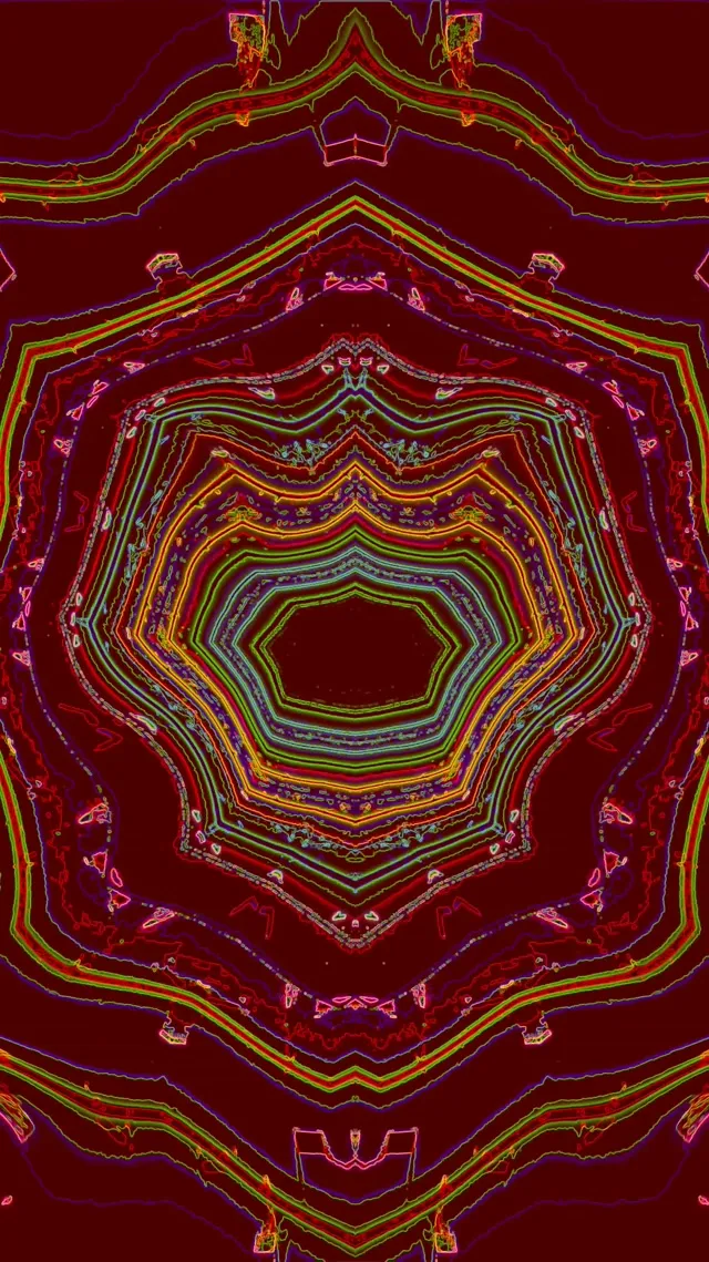 네온 터널 만화경 소용돌이 9:16 릴스 60fps 화면보호기 Vj Loop