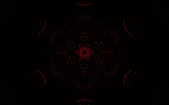 Neon Tunel Crvena Mandala VJ Loop 60fps 16:10 MacBook Čuvar Ekrana